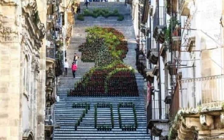 L'Infiorata di Caltagirone dedicata a Dante