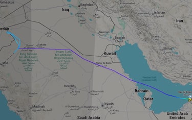 Il tracciato dell'aereo di linea della Flydubai (FZ 1073) 