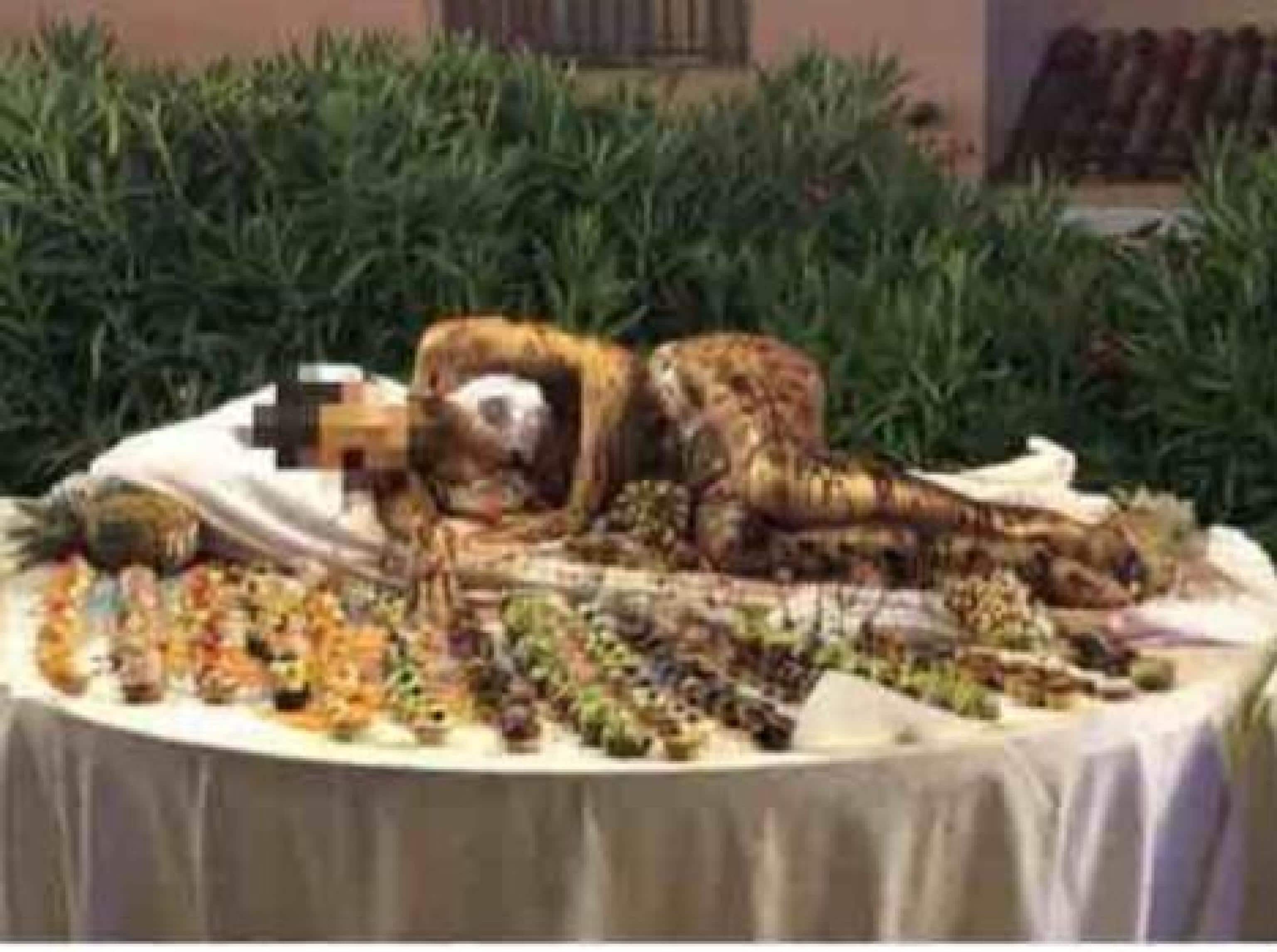 Il buffet di dolci a bordo
piscina in un hotel in Gallura e sulla tavola una ragazza in
costume da bagno ricoperta di cioccolato stesa accanto ai
pasticcini, Roma, 23 Agosto 2023. LINKEDIN/FEDERICO MAZZIERI

+++ATTENZIONE LA FOTO NON PUO' ESSERE PUBBLICATA O RIPRODOTTA SENZA L'AUTORIZZAZIONE DELLA FONTE DI ORIGINE CUI SI RINVIA+++ +++NO SALES; NO ARCHIVE; EDITORIAL USE ONLY+++NPK+++