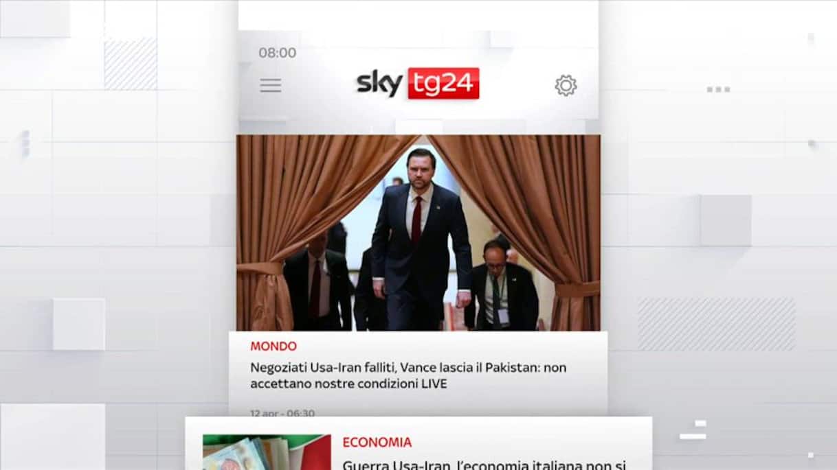 I titoli di Sky TG24 del 12 aprile: edizione delle 8