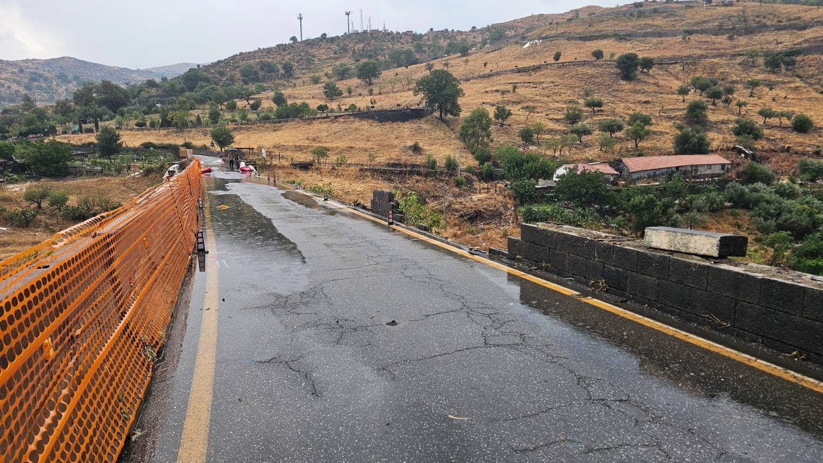 Il ponte San Giuliano crollato a Randazzo