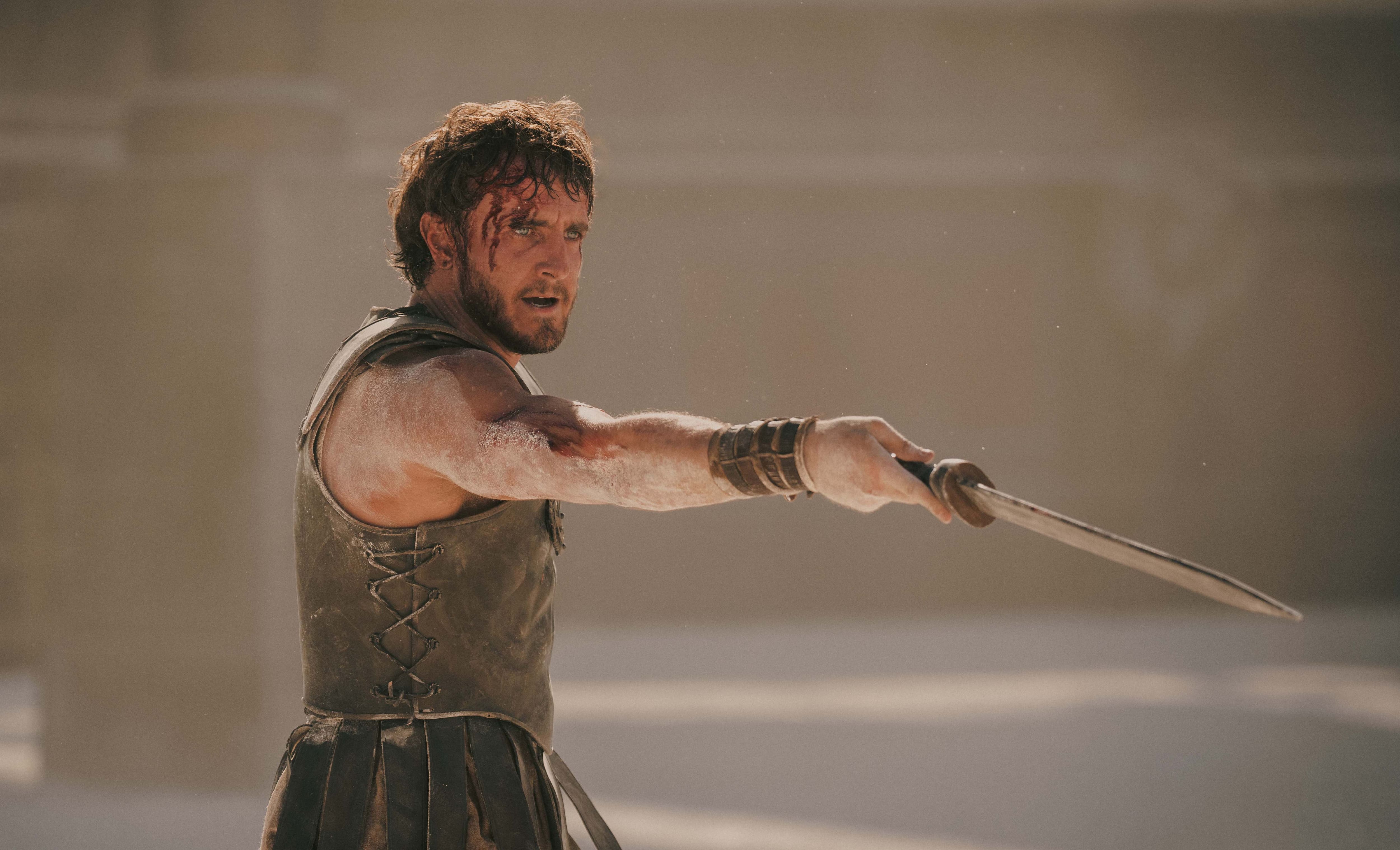 Paul Mescal plays Lucius in Gladiator II from Paramount Pictures. 