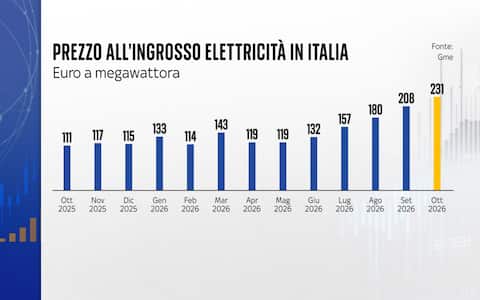 Il prezzo all'ingrosso dell'elettricità