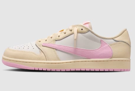Air Jordan 1 Low x Travis Scott Muslin and Shy Pink 