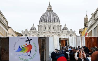 basilica di san pietro, logo giubileo, ingresso a san giovanni