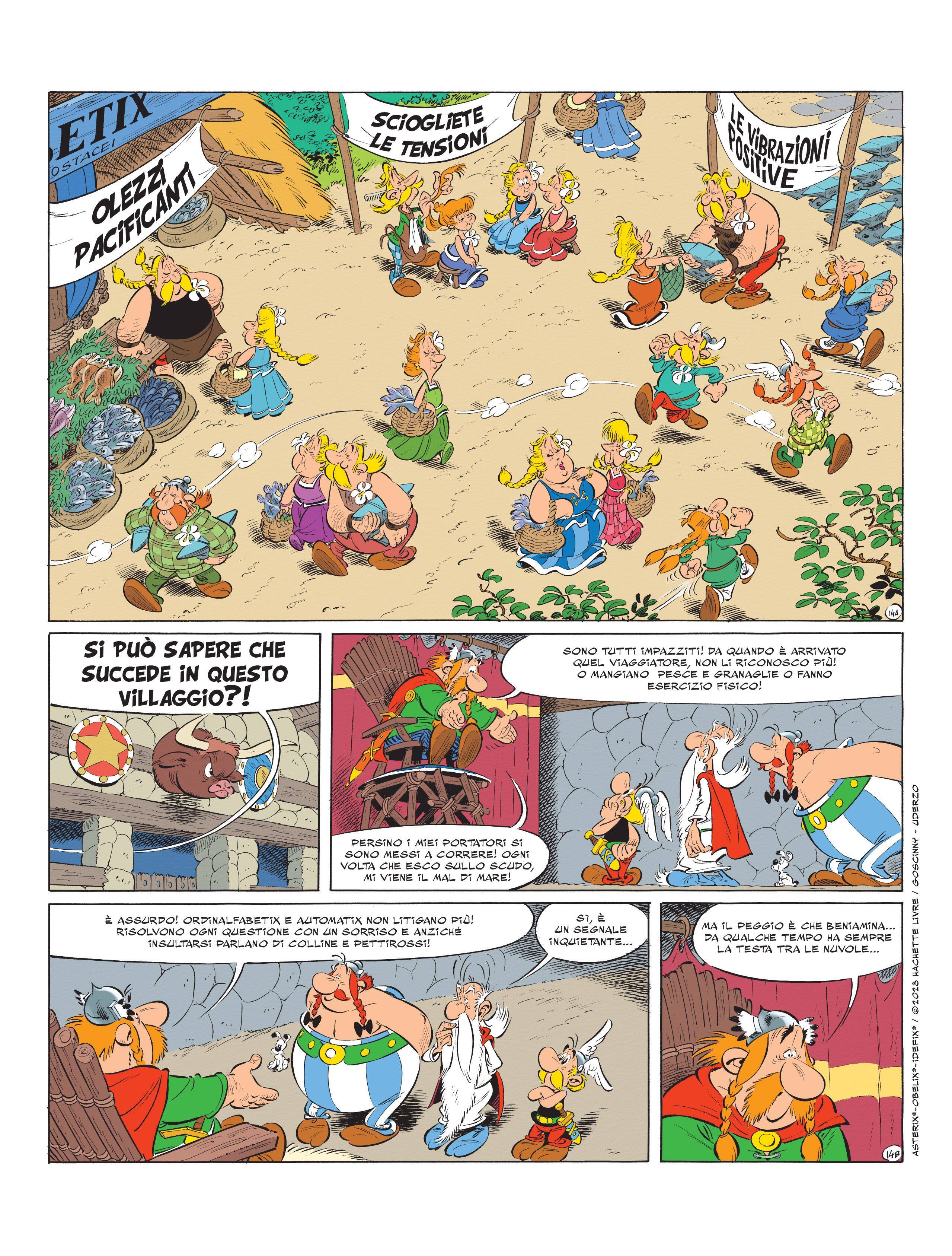 Una tavola tratta da Asterix e l'Iris Bianco