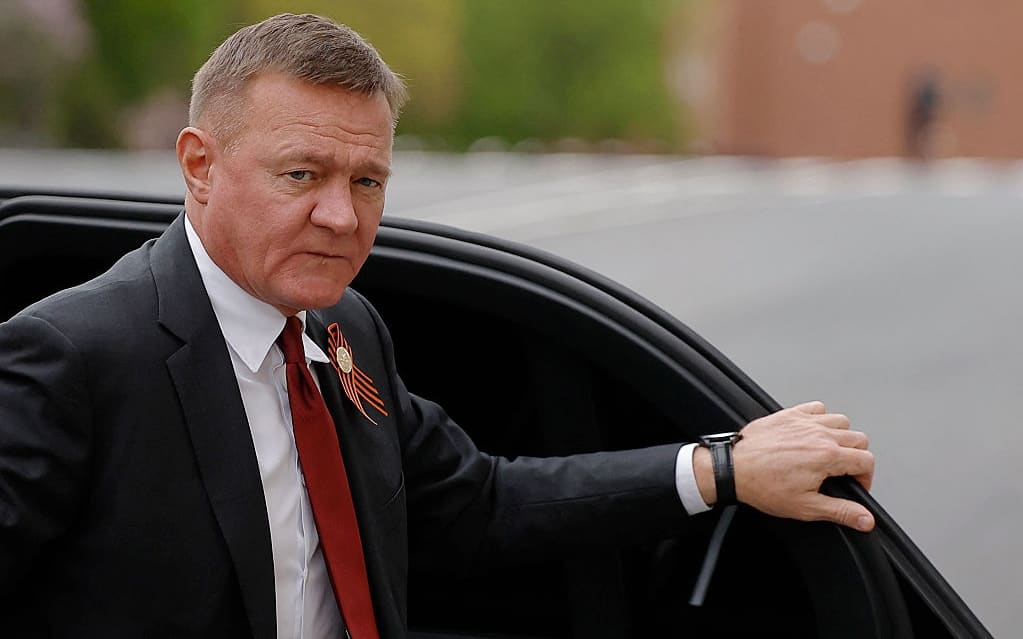 Russian Minister of Transport Roman Starovoit arrives at a meeting of President Vladimir Putin with Venezuelan President Nicolas Maduro at the Kremlin in Moscow on May 7, 2025. (Photo by Maxim Shemetov / POOL / AFP) (Photo by MAXIM SHEMETOV/POOL/AFP via Getty Images)          