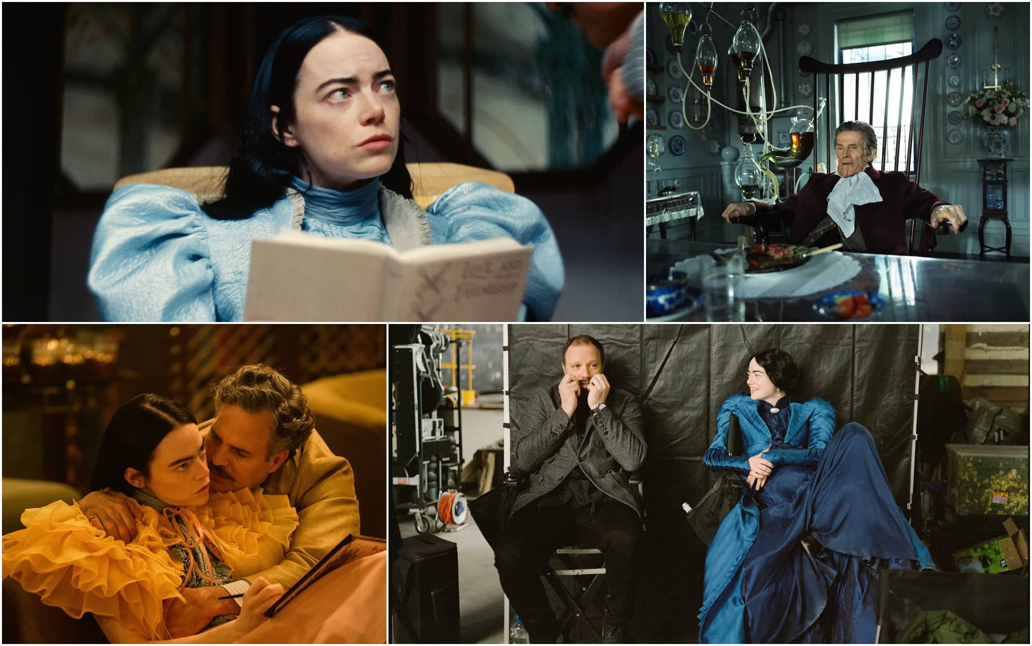 Alcune scene di Povere creature! e il regista sul set