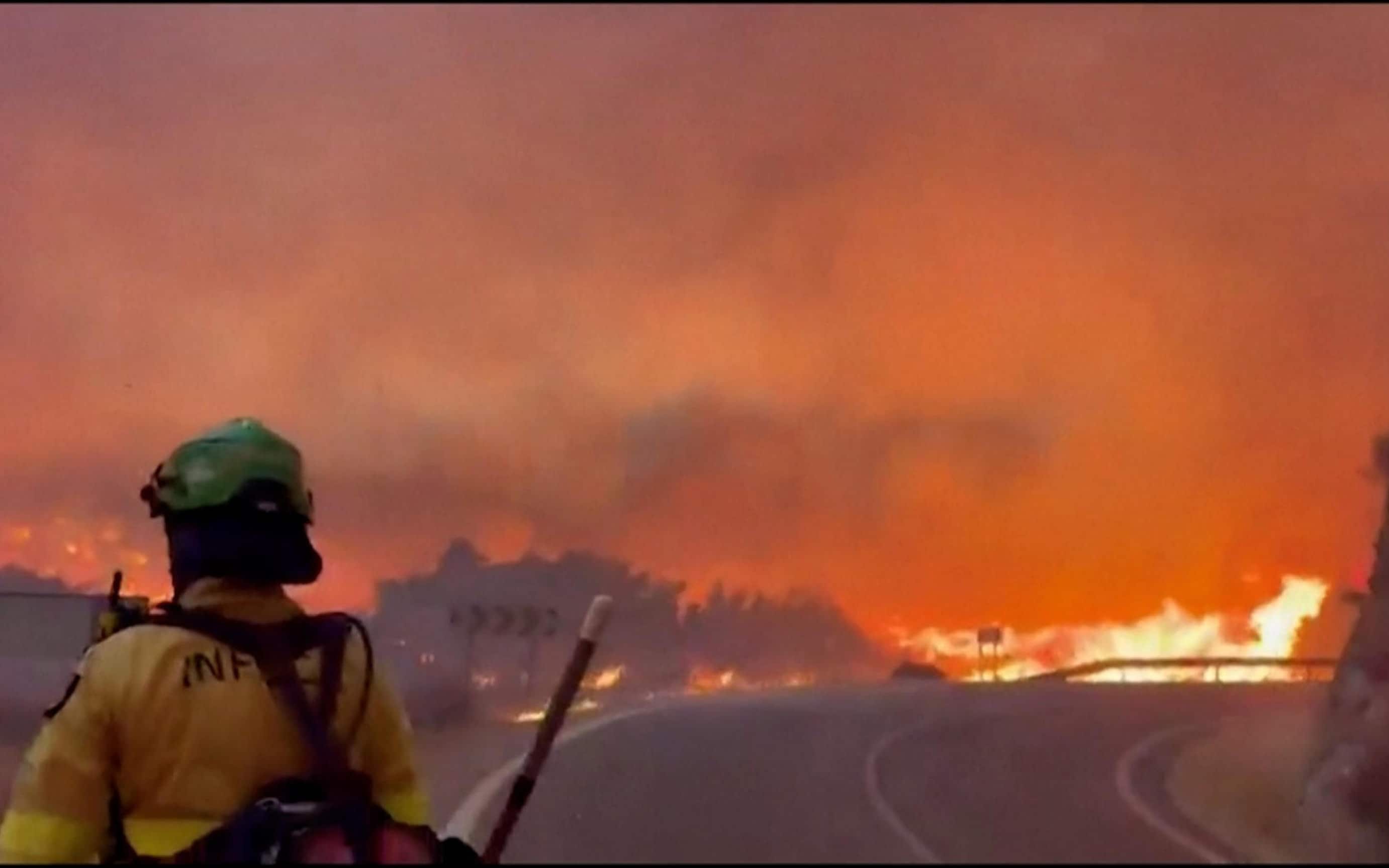 L'incendio in Spagna