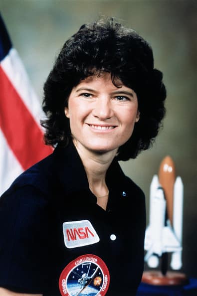Astronaut Sally Ride before the Challenger Space Shuttle Mission STS 41-G, her second shuttle flight.