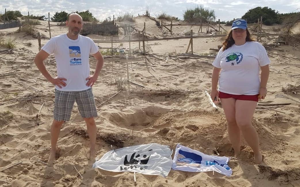 I volontari Wwf sul luogo del ritrovamento