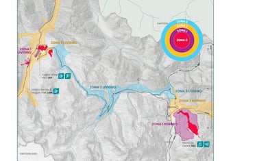 La mappa delle Zone in Valtellina