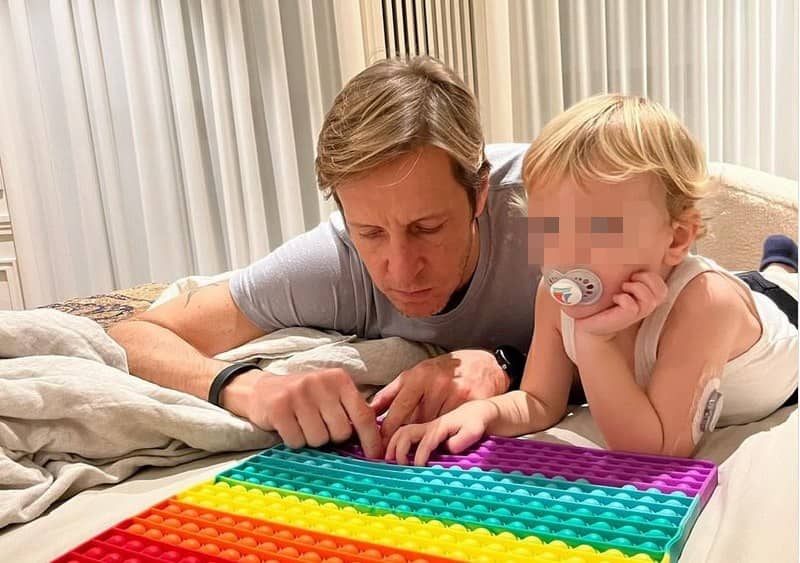 Massimo Ambrosini con il figlio Alessandro.