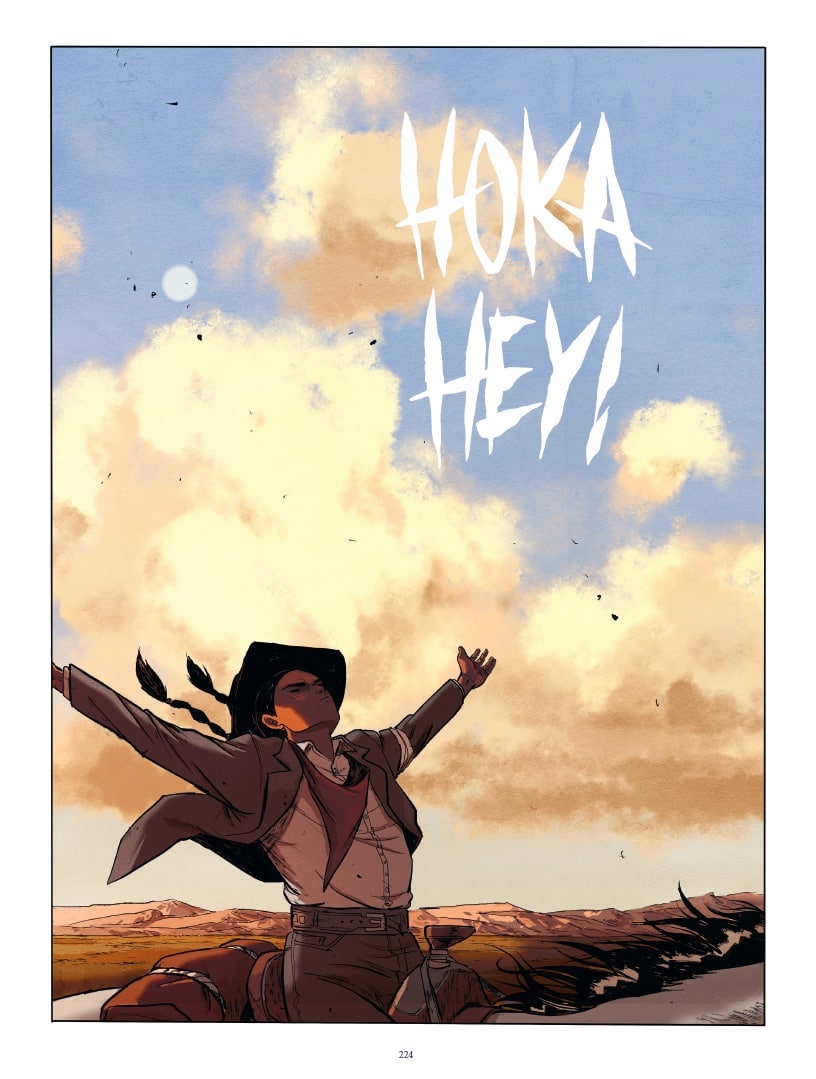 Una tavola tratta da "Hoka Hey!", fumetto di Neyef pubblicato da Tunué