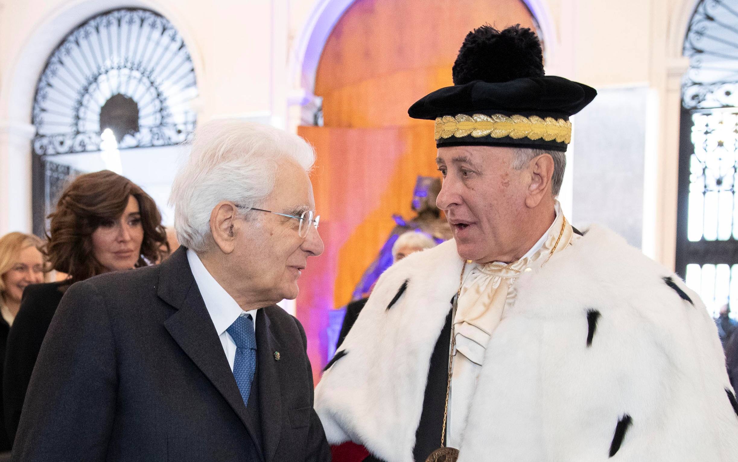Il Presidente della Repubblica Sergio Mattarella con Matteo Lorito, Magnifico Rettore dell’Università degli Studi di Napoli Federico II, in occasione della cerimonia d’inaugurazione dell’anno accademico 2023/2024 dell’Università degli Studi di Napoli Federico II e dell’ottocentesimo anno dalla fondazione(foto di Francesco Ammendola - Ufficio per la Stampa e la Comunicazione della Presidenza della Repubblica)