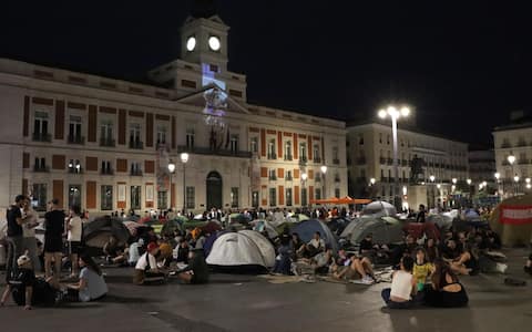 madrid protesta casa puerta del sol