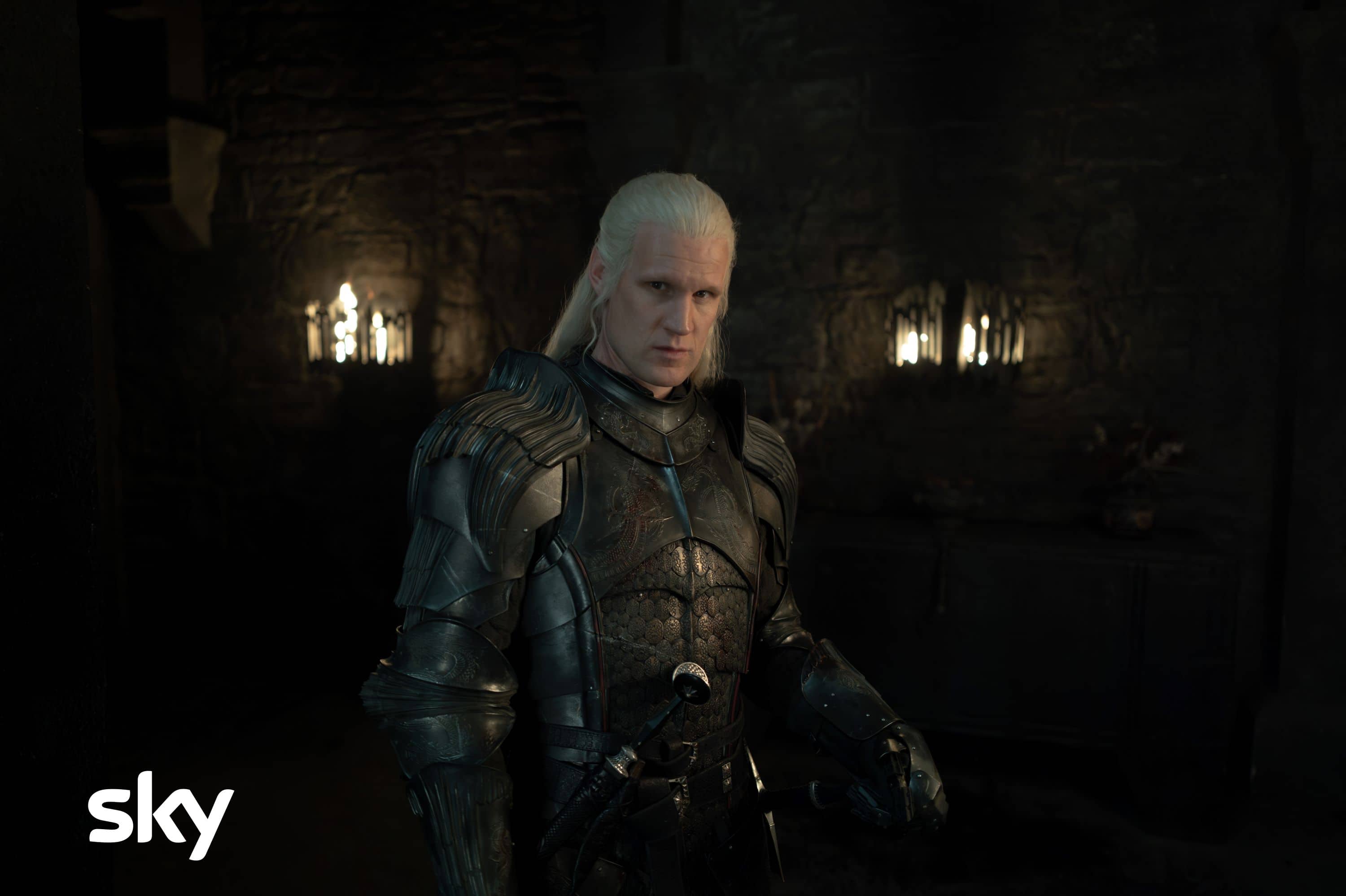 Daemon Targaryen (Matt Smith) in un momento del secondo episodio della terza stagione di House of the Dragon