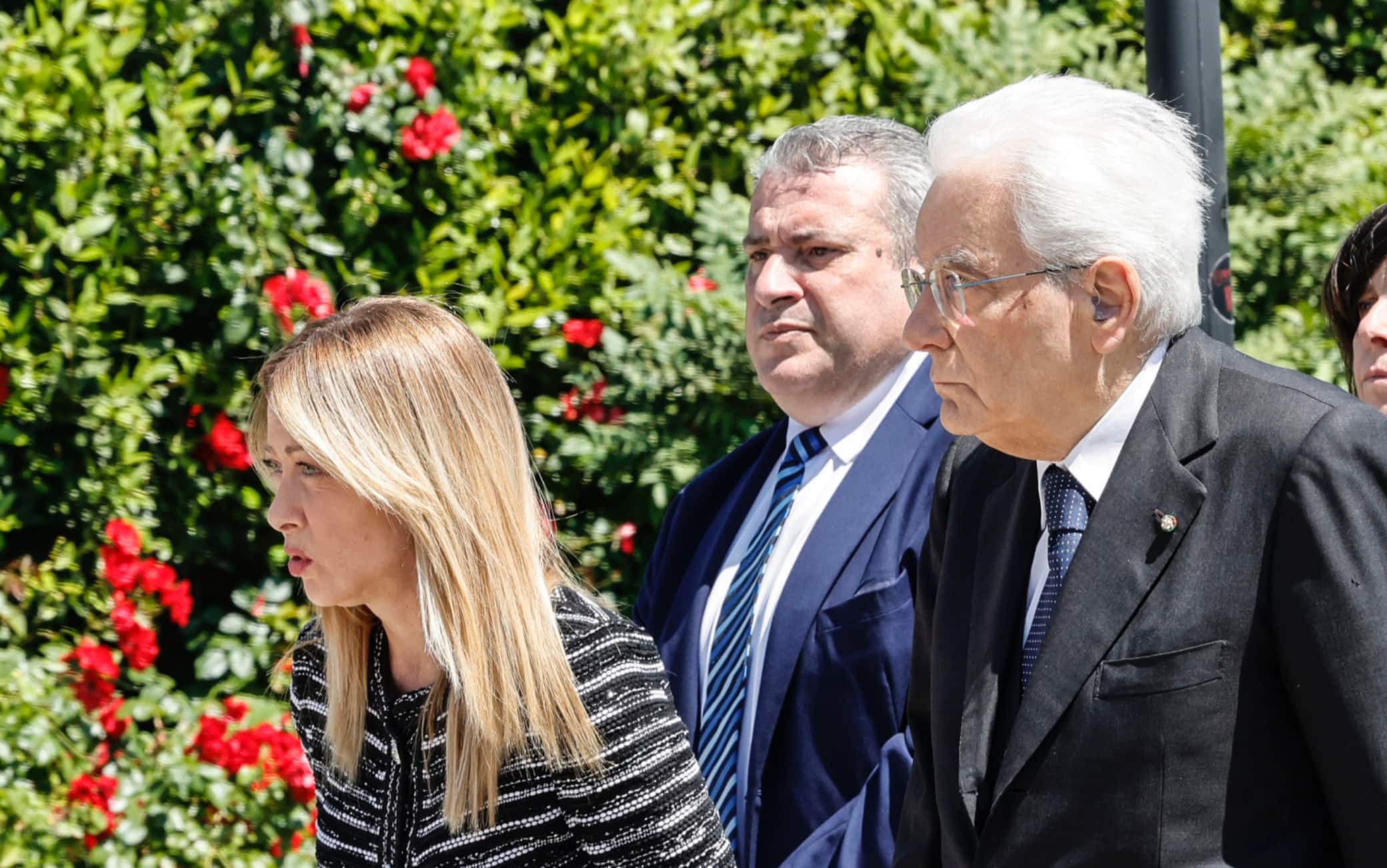 Meloni e Mattarella all'ospedale di Modena
