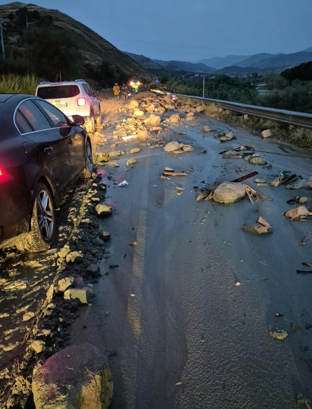 Il Comune di Melito di Porto Salvo dove nella notte il maltempo ha provocato strade invase dal fango e detriti, Catanzaro.