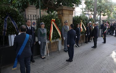 Palermo - PALERMO COMMEMORAZIONE DEL 45ESIMO ANNIVERSARIO DELL'UCCISIONE DI PIERSANTI MATTARELLA  nella foto da sinistra un rappresentante della città metropolitana l'assessore regionale ai beni culturali Francesco Paolo Scarpinato in sostituzione del presidente Renato Schifani e l'assessore e vice sindaco Pietro Cannella in sostituzione del sindaco Lagalla (Palermo - 2025-01-06, Alberto Lo Bianco) p.s. la foto e' utilizzabile nel rispetto del contesto in cui e' stata scattata, e senza intento diffamatorio del decoro delle persone rappresentate