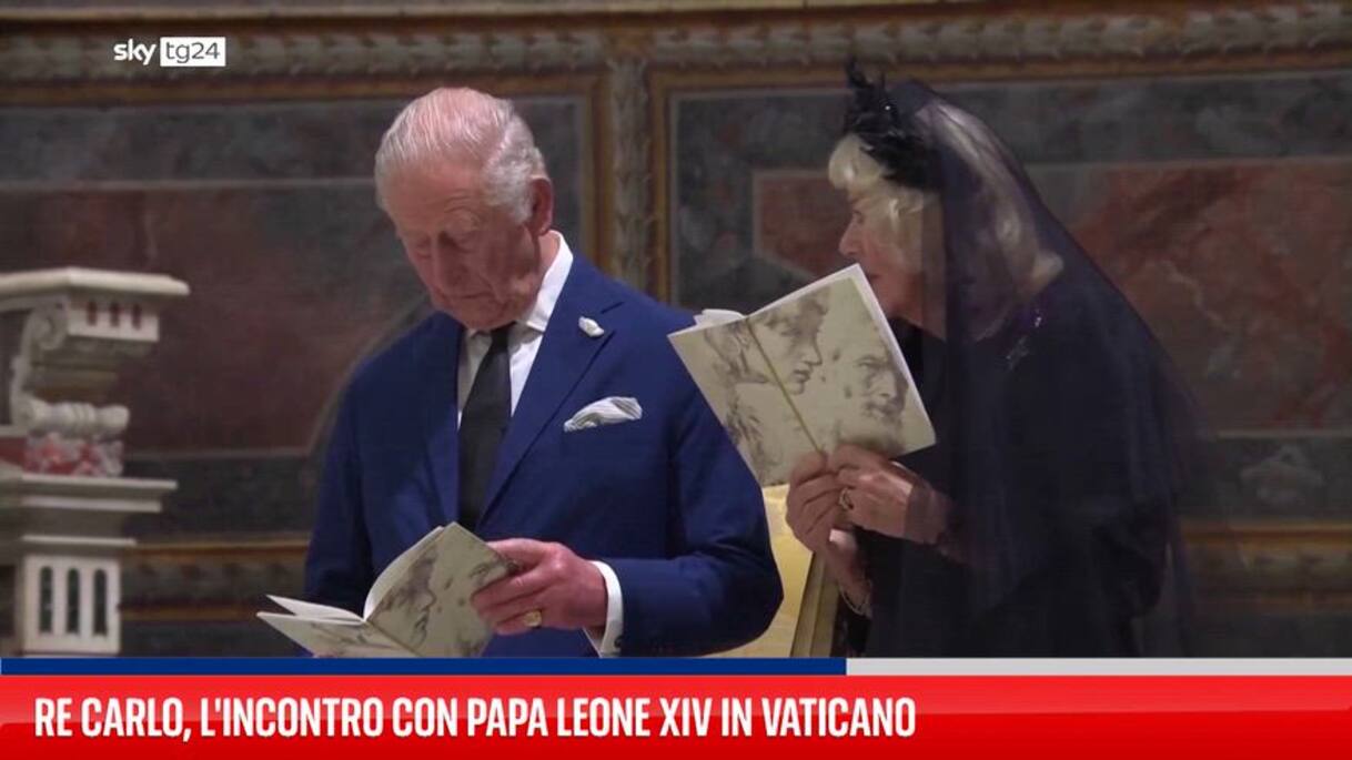 Re Carlo, l'incontro con Papa Leone XIV in Vaticano | Video Sky TG24