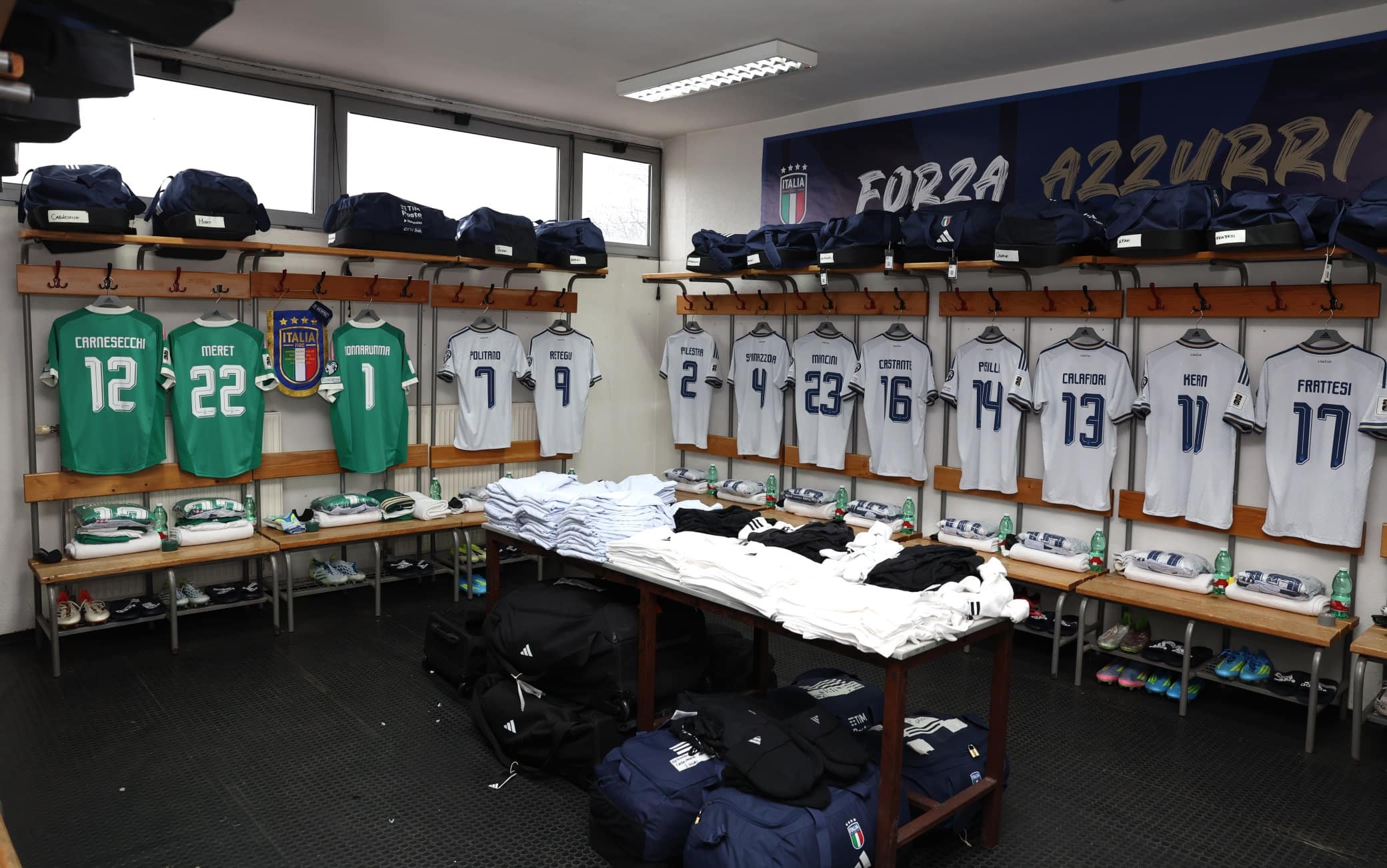 Bosnia-Italia, lo spogliatoio degli Azzurri