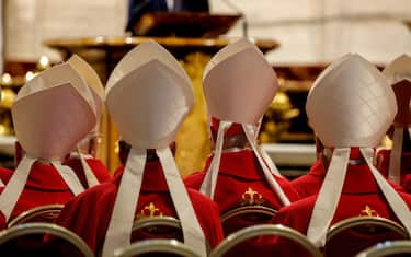 Cardinals attend the Seventh Novendiale Mass in memory of Pope Francis in Saint Peter's Basilica, Vatican City, 2 May 2025. ANSA/GIUSEPPE LAMI