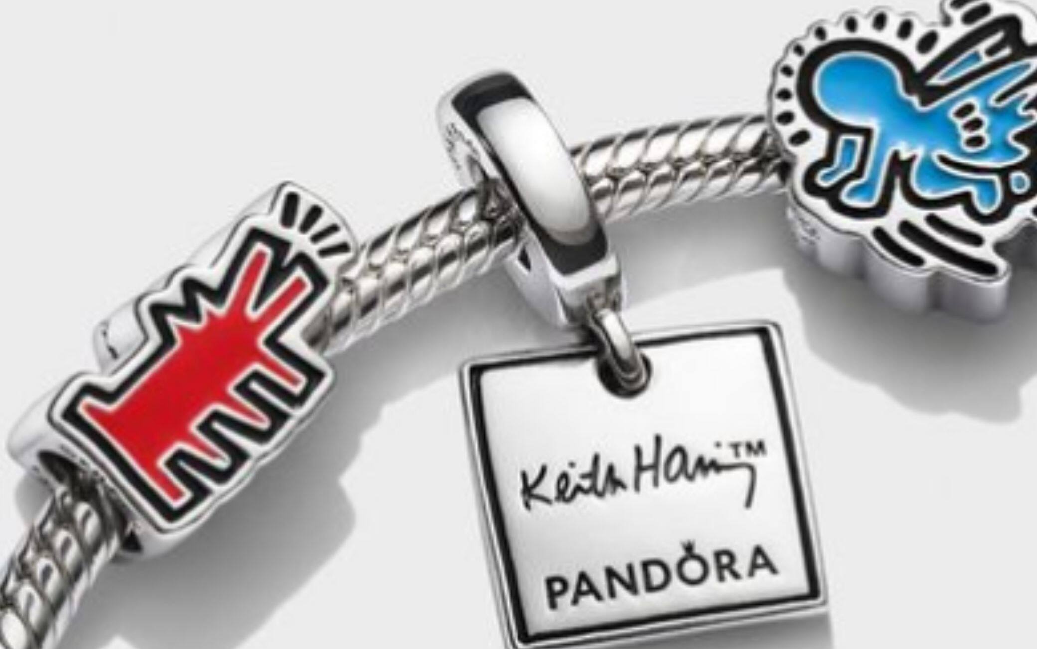 Bracciale Con 5 Charms Keith Haring – Argento S925, Gioiello Regalo Per Fan Dell'Arte E Collezionisti