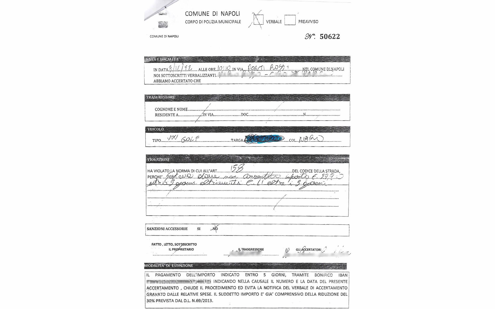 Multe false a Napoli
