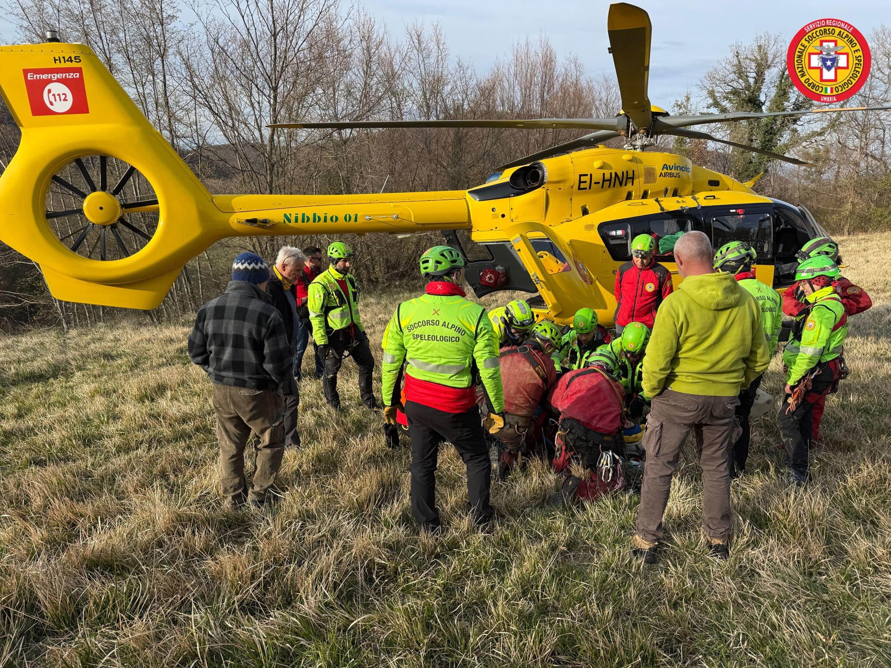 Soccorsa speleologa infortunata a 100 metri di profondità nello spoletino, 30 marzo 2026. ANSA/US Soccorso alpino e speleologivo +++ NPK +++ NO SALES, EDITORIAL USE ONLY +++ 