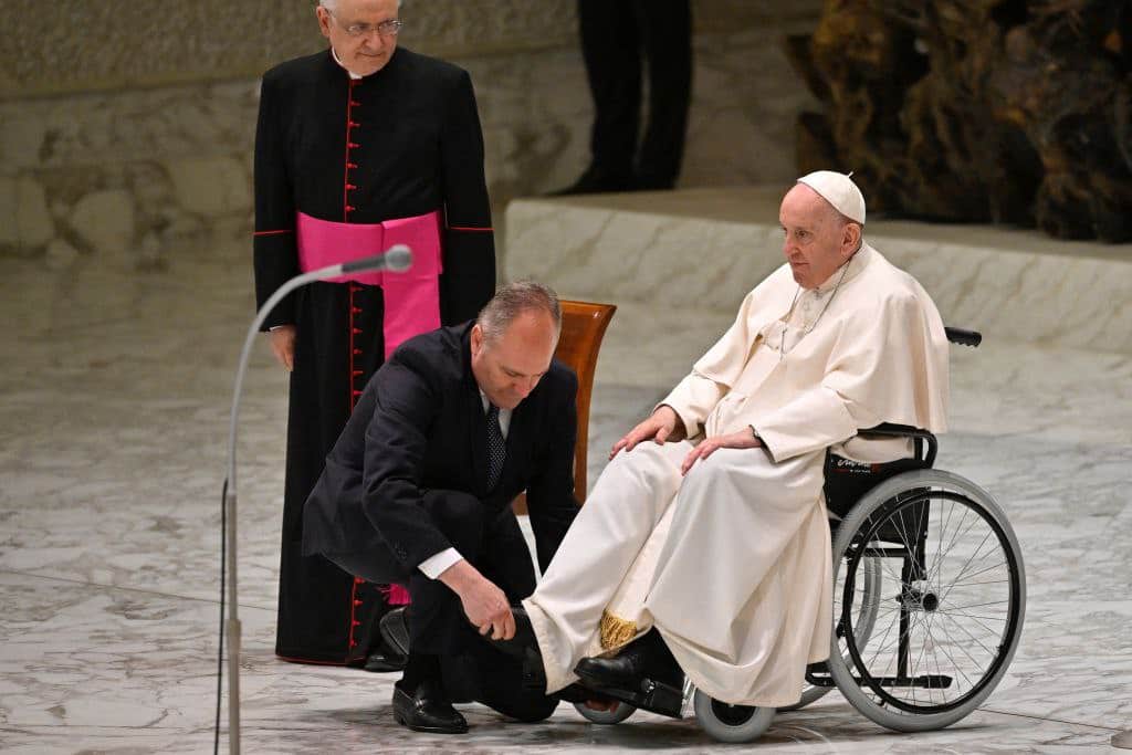 Il Papa oggi durante l'udienza
