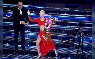 Italian singer Serena Brancale performs on stage at the Ariston theatre during the 75th edition of the Sanremo Italian Song Festival, in Sanremo, Italy, 11 February 2025. The music festival will run from 11 to 15 February 2025.  ANSA/ETTORE FERRARI