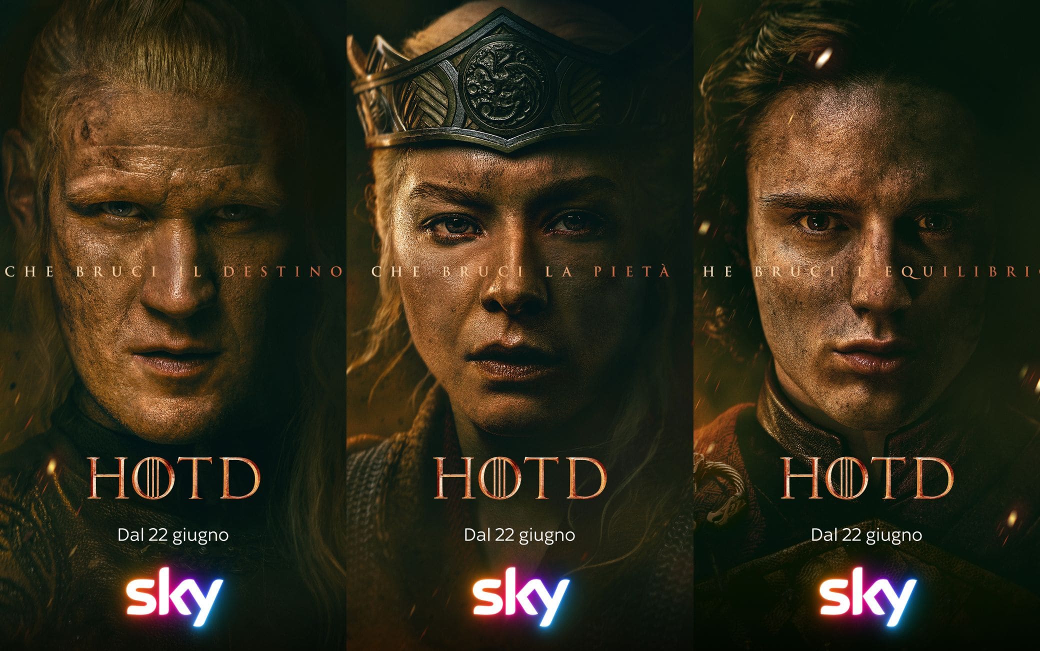 House of the Dragon 3, i nuovi poster anticipano la stagione più  incendiaria della serie tv | Sky TG24