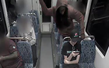 l'attimo prima dell'aggressione a Iryna Zarutska