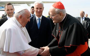 Il cardinale Péter Erdő e Papa Francesco