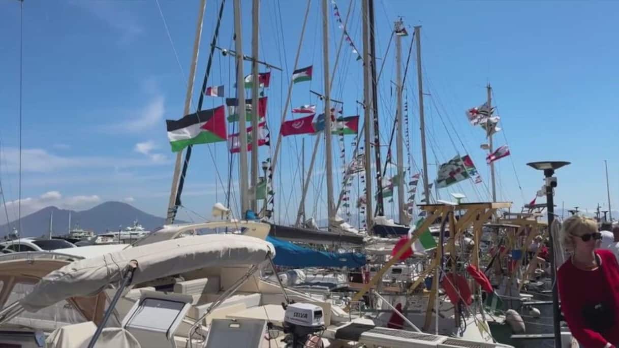 Napoli, 20 navi della Flotilla in partenza per Gaza