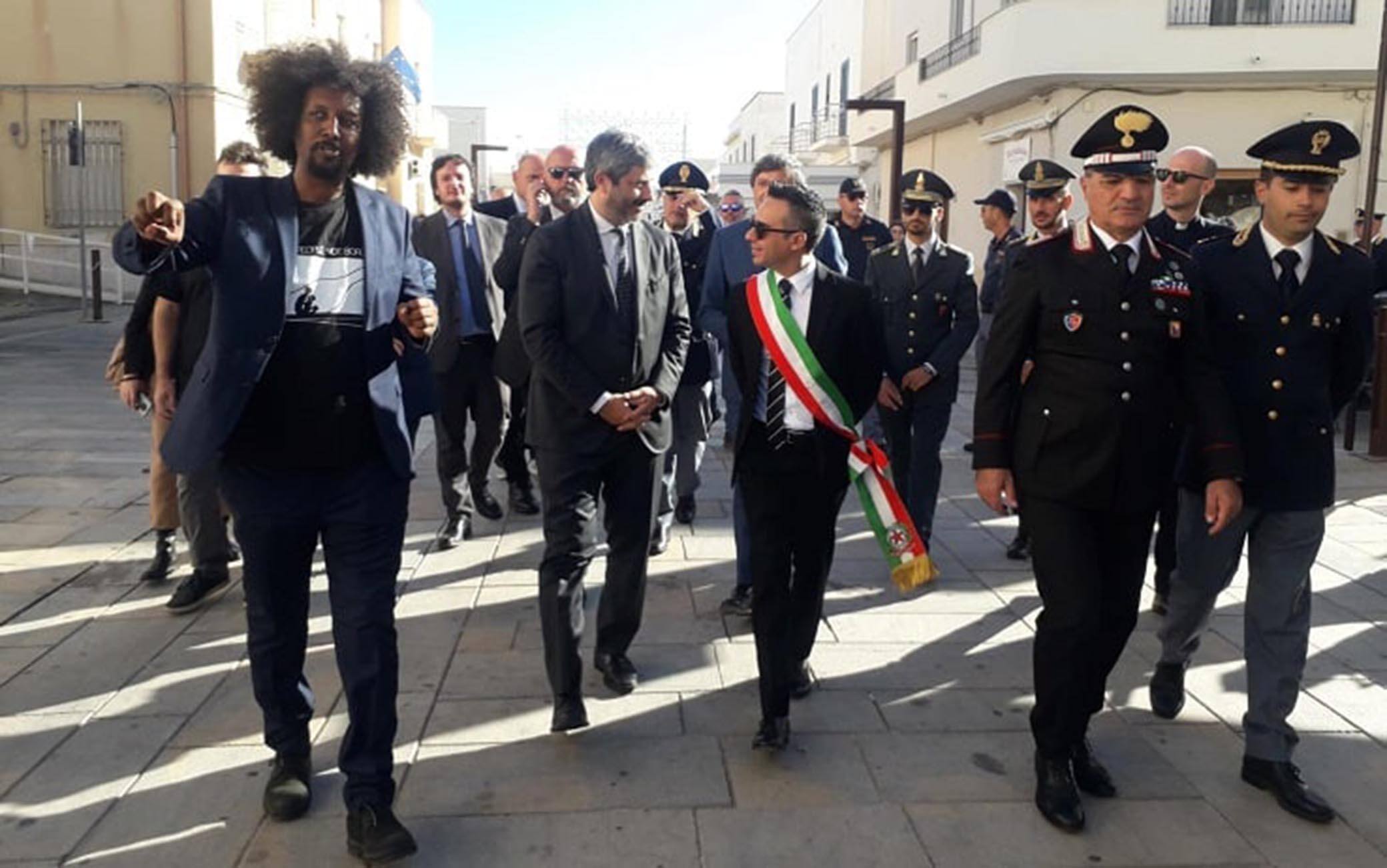 La manifestazione a Lampedusa