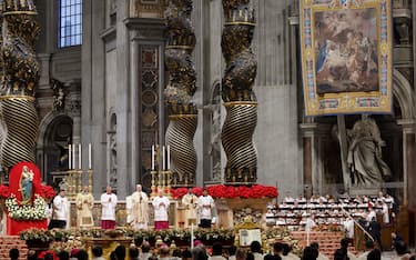 Pope Leo XIV celebrates Holy Mass for Christmas in St. Peter's Basilica in the Vatican, 25 December 2025. ANSA/FABIO FRUSTACI
