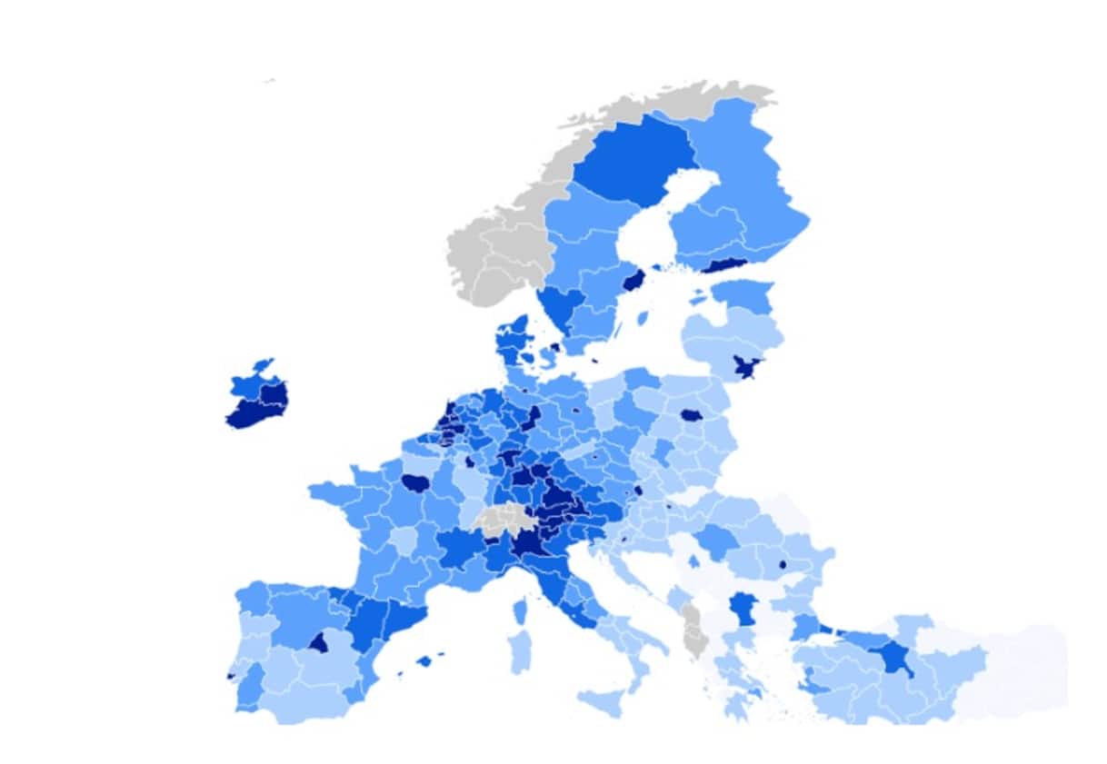 Il Pil pro capite nelle regioni europee: la banana blu esiste ancora ...