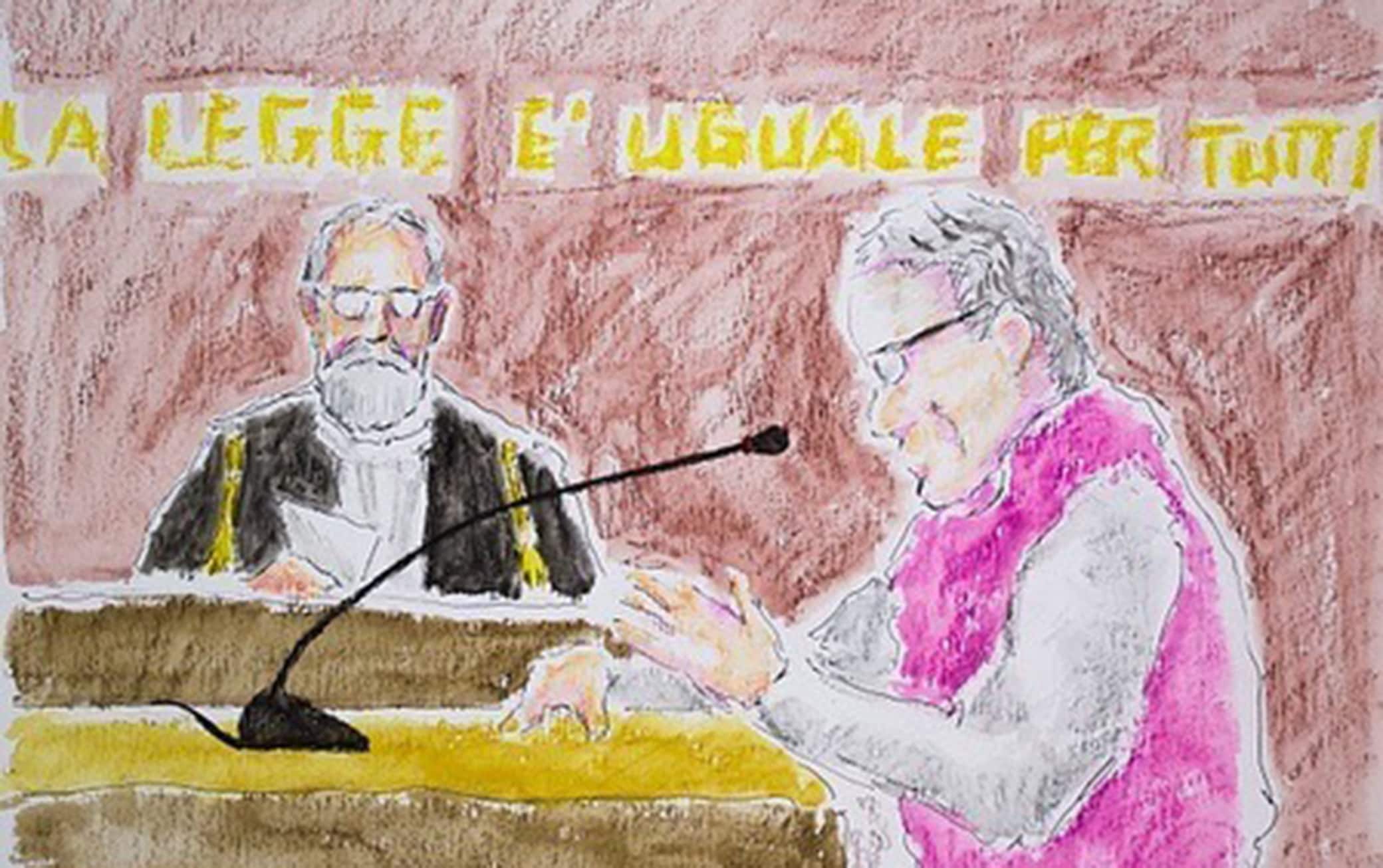 Ritratti durante un processo a Milano