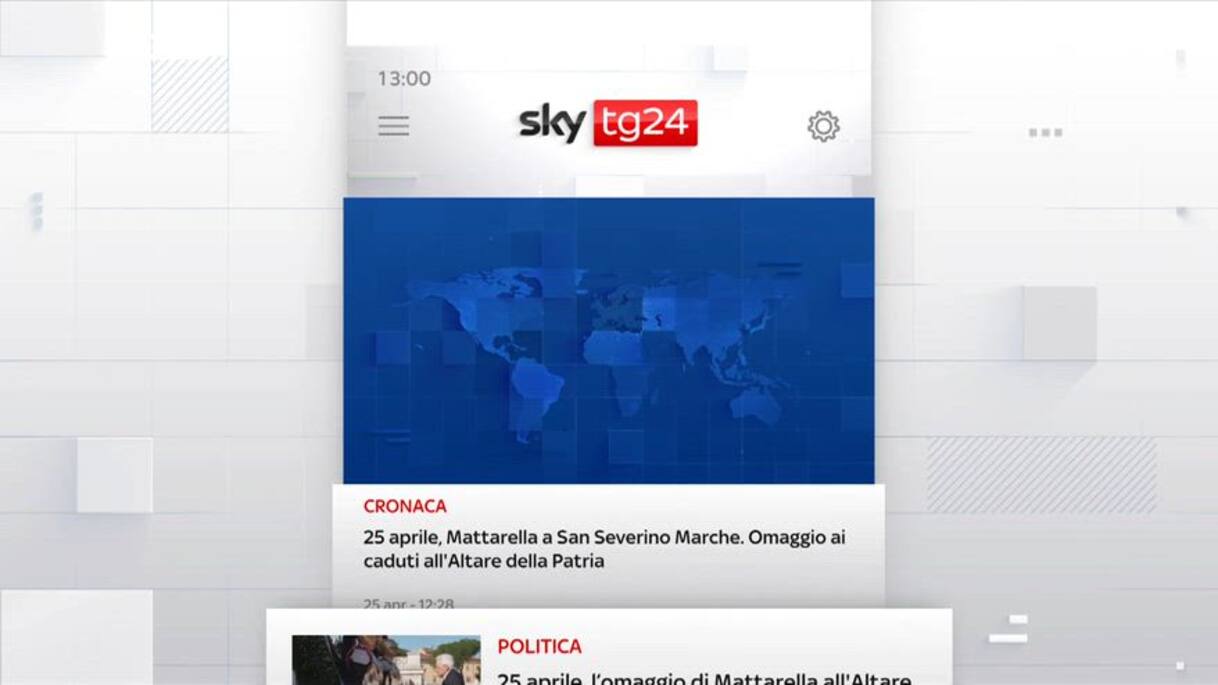 I titoli di Sky TG24 del 25 aprile, edizione delle 13 | Video Sky TG24