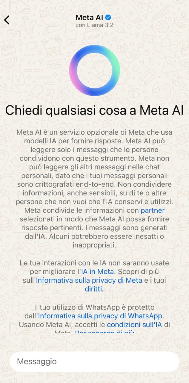 Meta AI su Whatsapp