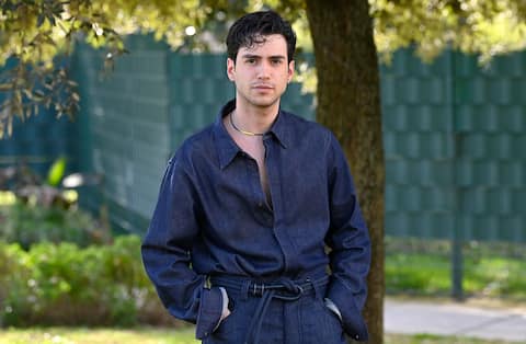 Francesco Del Gaudio durante il photocall del film su Peppino di Capri dal titolo Champagne e in onda su Rai Uno,Roma, 29 Gennaio 2025. ANSA/RICCARDO ANTIMIANI