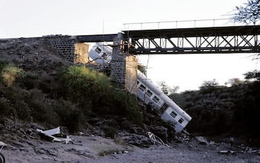 Una delle carrozze del treno dell'incidente di Awash