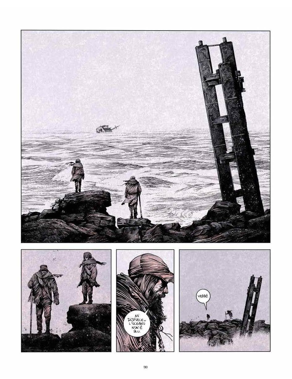 Una tavola tratta da La Strada di Manu Larcenet (Coconino Press)