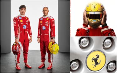 charles leclerc e lewis hamilton con le nuove tute