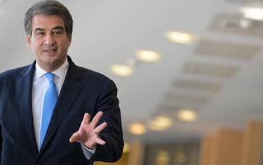 epa11612142 EU Commissioner-designate for Cohesion and Reforms Raffaele Fitto attends a meeting of the Board of Commissioners in Brussels, Belgium, 18 September 2024. After weeks of political horse-trading, European Commission chief Ursula von der Leyen unveiled on September 17, 2024, a new top team tasked with shoring up the EU's economic and military security through the next five years.  EPA/JOHN THYS / POOL