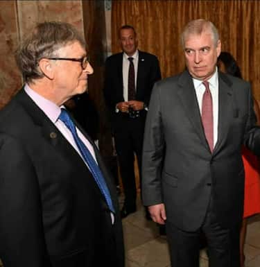 Bill Gates con l'ex principe Andrea