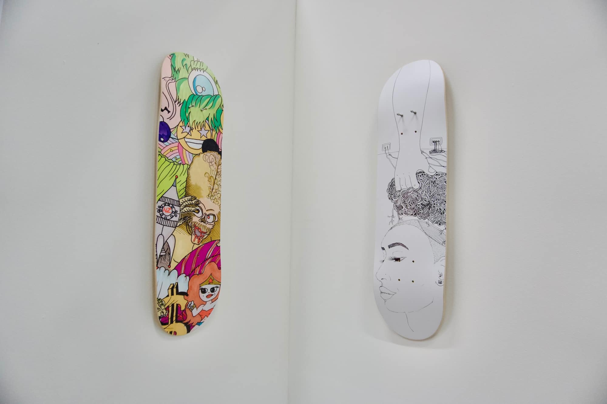 Skate Onniscente e Skate Pensieri, opere di Nina Zilli