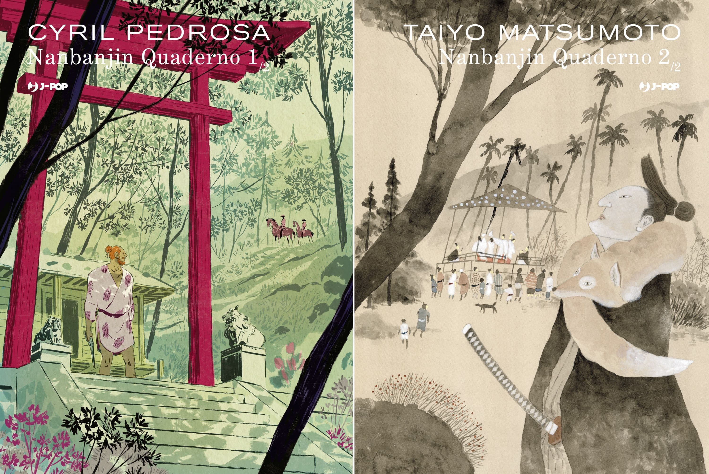 Le copertine dei Quaderni di Nanbanjin, di Cyril Pedrosa e Taiyo Matsumoto (J-Pop)